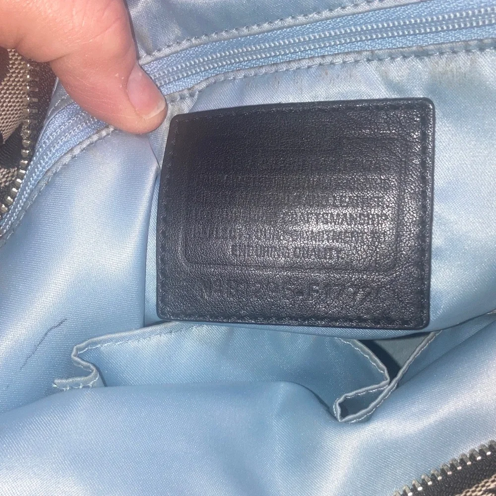 Vintage Authentic Coach Signature Medium Tote Black and White 2012 - Picture 10 of 16